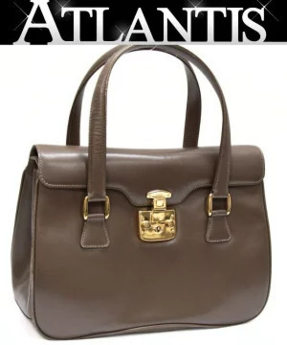 Gucci Lady Lock Handbag Leather Brown